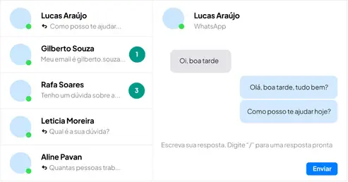 Preview atendimento no WhatsApp